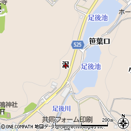 愛知県額田郡幸田町深溝沢周辺の地図