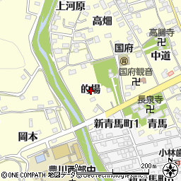 愛知県豊川市国府町的場周辺の地図