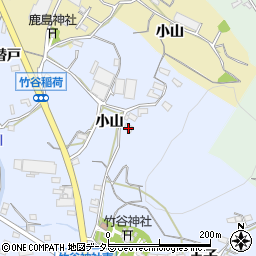 愛知県蒲郡市竹谷町（小山）周辺の地図