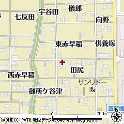 愛知県豊川市市田町田尻1-2周辺の地図