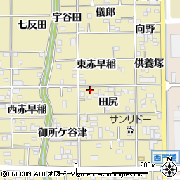 愛知県豊川市市田町田尻1-5周辺の地図