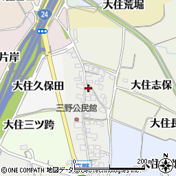京都府京田辺市大住三野29周辺の地図