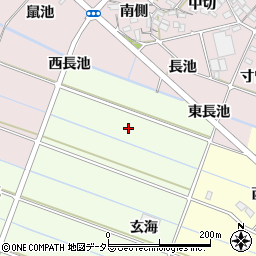愛知県西尾市行用町南長池周辺の地図