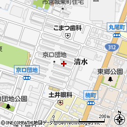 兵庫県姫路市城東町清水周辺の地図