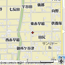 愛知県豊川市市田町田尻1-9周辺の地図