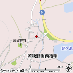 兵庫県相生市若狭野町西後明106周辺の地図