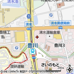 ローソン茨木豊川三丁目店周辺の地図