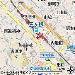 愛知県額田郡幸田町深溝周辺の地図