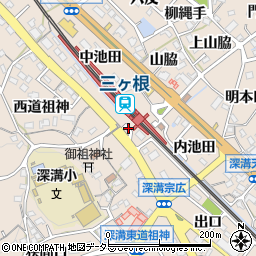愛知県幸田町（額田郡）深溝周辺の地図