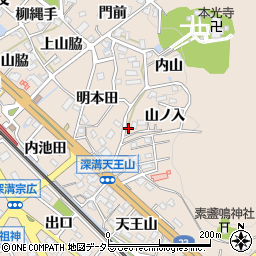 愛知県額田郡幸田町深溝山ノ入43-4周辺の地図