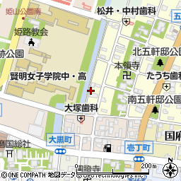 兵庫県姫路市五軒邸1丁目40周辺の地図