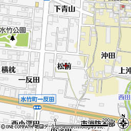 愛知県蒲郡市水竹町松前周辺の地図