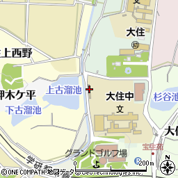 京都府京田辺市大住池平2周辺の地図