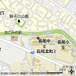 枚方市立長尾中学校周辺の地図