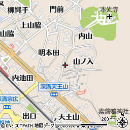 愛知県額田郡幸田町深溝山ノ入43周辺の地図