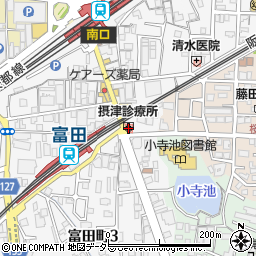 摂津診療所周辺の地図