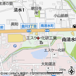 大阪府茨木市南清水町周辺の地図