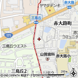大阪府高槻市赤大路町19周辺の地図
