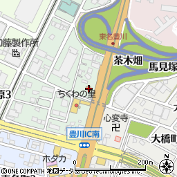 モスバーガー豊川インター店周辺の地図