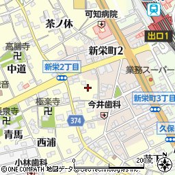 愛知県豊川市国府町（茶ノ休）周辺の地図