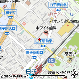 ニッポンレンタカー鈴鹿白子駅前周辺の地図