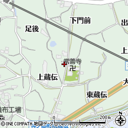 愛知県蒲郡市神ノ郷町下門前周辺の地図