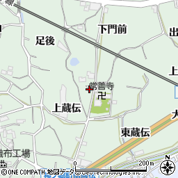 愛知県蒲郡市神ノ郷町（下門前）周辺の地図