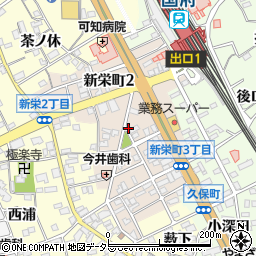 愛知県豊川市新栄町周辺の地図