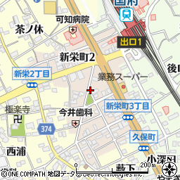 愛知県豊川市新栄町周辺の地図
