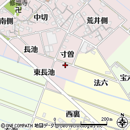愛知県西尾市針曽根町寸曽周辺の地図