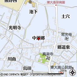 愛知県知多郡武豊町東大高中瀬郷周辺の地図