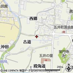 愛知県蒲郡市五井町古道12周辺の地図