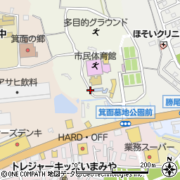 大阪府箕面市外院1丁目周辺の地図
