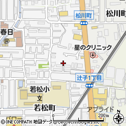 大阪府高槻市若松町周辺の地図