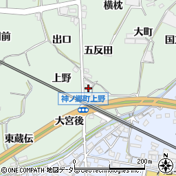 愛知県蒲郡市神ノ郷町上野周辺の地図