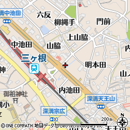 幸田深溝郵便局周辺の地図