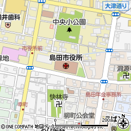 島田市役所周辺の地図