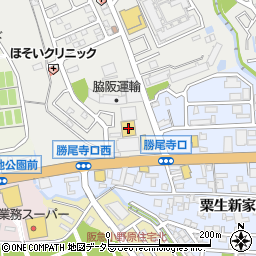 ファミリーマート箕面粟生外院一丁目店周辺の地図