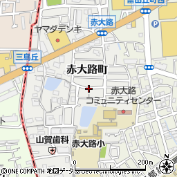 大阪府高槻市赤大路町周辺の地図