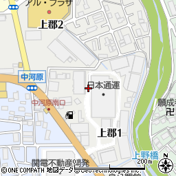 大阪府茨木市上郡周辺の地図