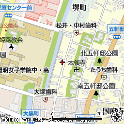兵庫県姫路市五軒邸1丁目57周辺の地図