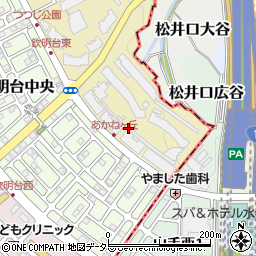 京都府八幡市松井手水ケ谷周辺の地図