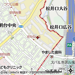 京都府八幡市松井（手水ケ谷）周辺の地図