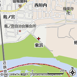 京都府城陽市枇杷庄東浜周辺の地図