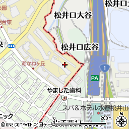 京都府八幡市松井口広谷周辺の地図