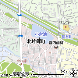 大阪府枚方市北片鉾町周辺の地図