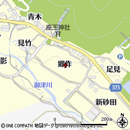 愛知県豊川市御津町金野郷作周辺の地図
