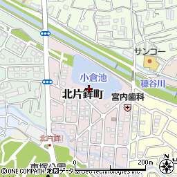大阪府枚方市北片鉾町周辺の地図
