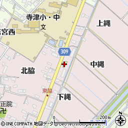 愛知県西尾市巨海町中縄8周辺の地図