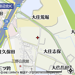 京都府京田辺市大住志保周辺の地図